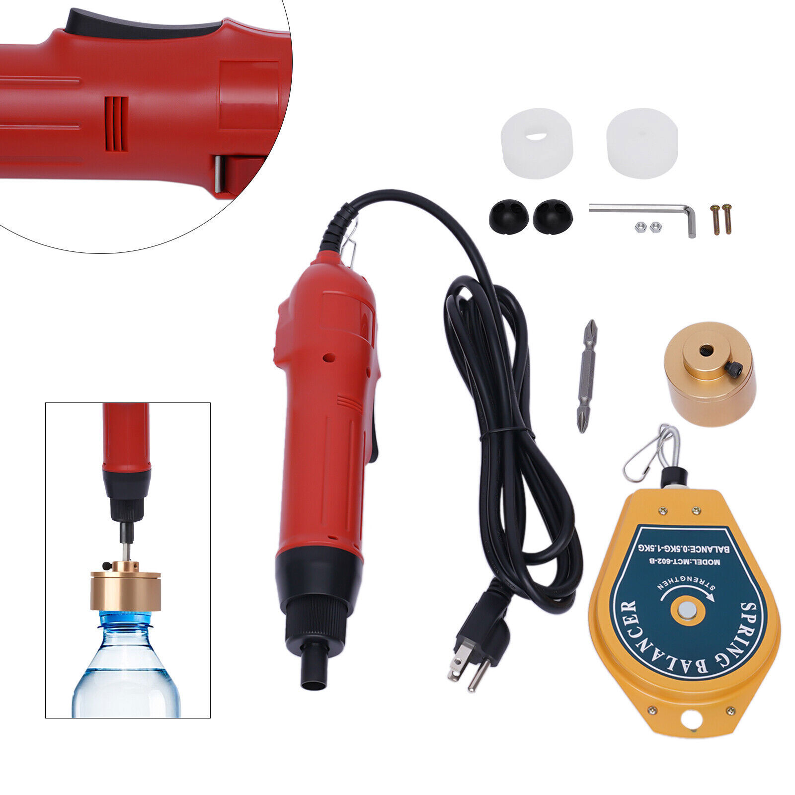 Electric Bottle Capping Machine Manual Screw Capper Cap Sealing Tool 10-30mm