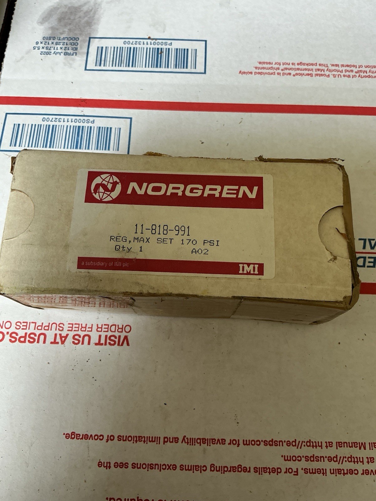 11-818-991 | Norgren | Regulator, 1/4 Inch NPT, 6-150PSIG, 70 Degree C B4