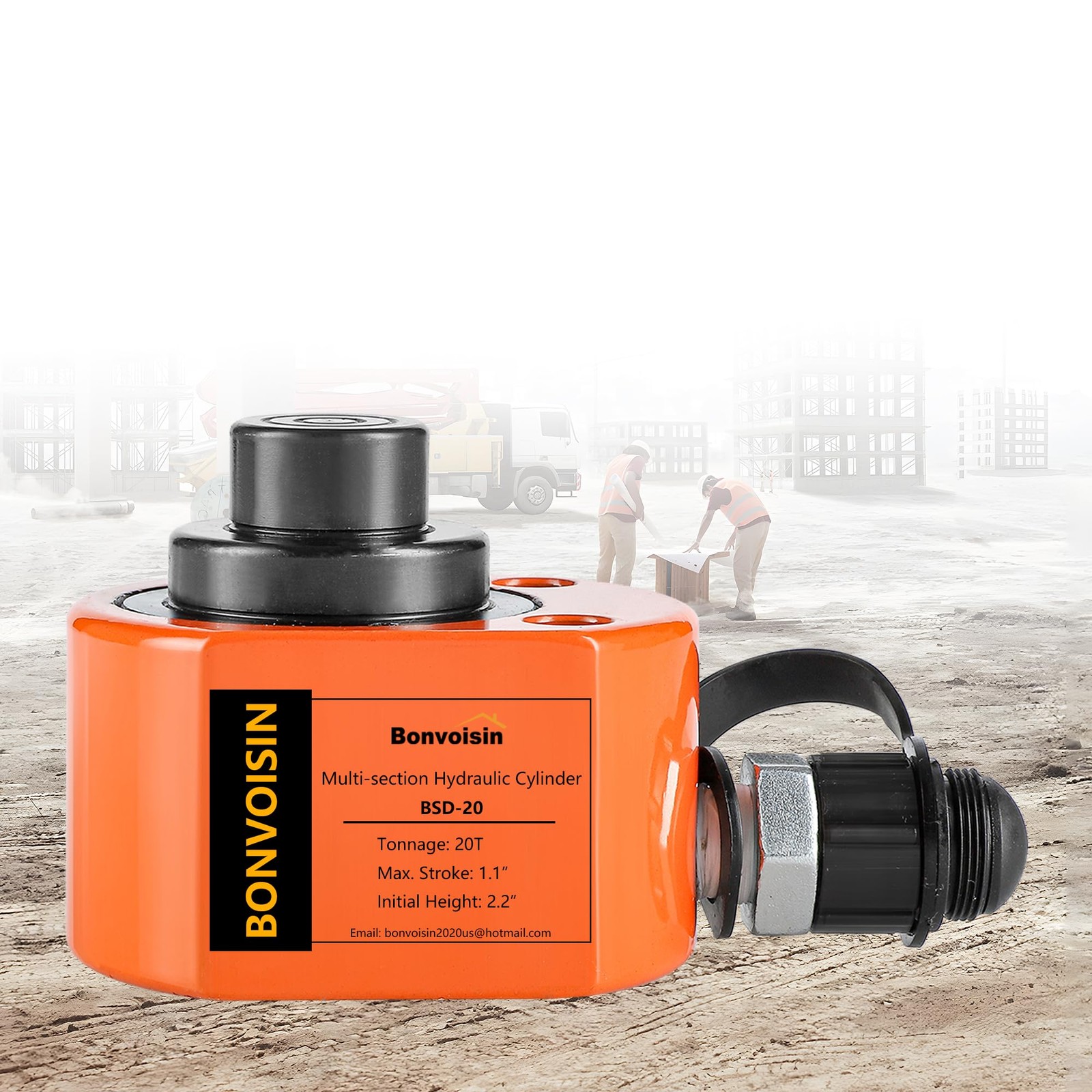 Bonvoisin 20T Hydraulic Cylinder Jack Porta Power Mini Hydraulic Ram Multi-Actin
