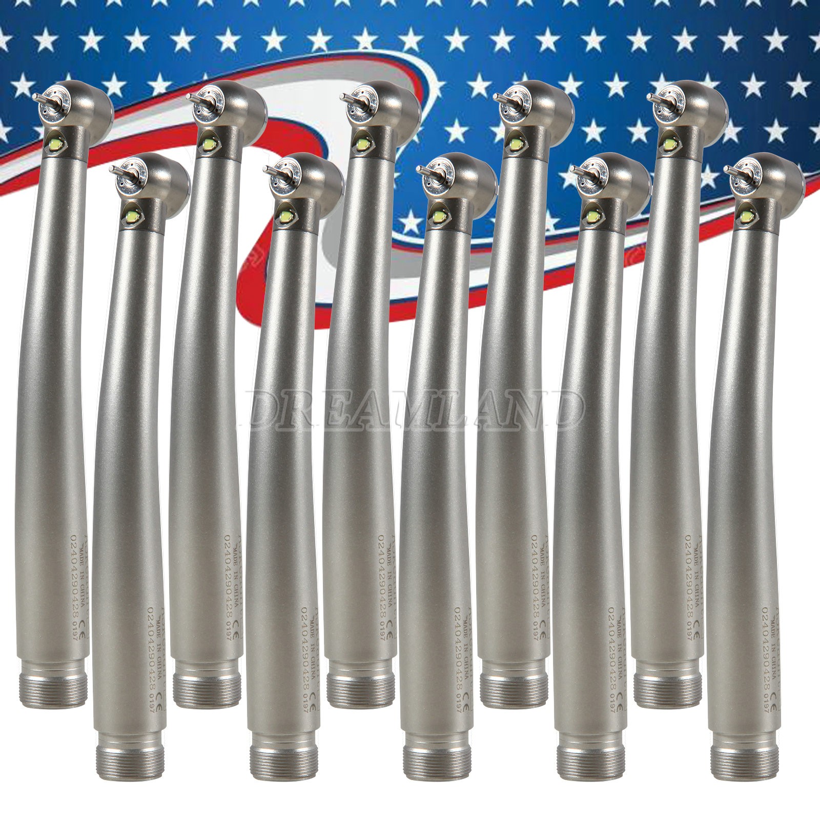 10X Askeadnt Dental High Speed Fiber Optic E-generator LED handpiece Push button