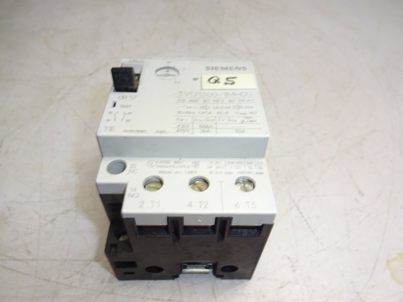 Siemens 3vu1300-1mh00 Motor Starter Protector
