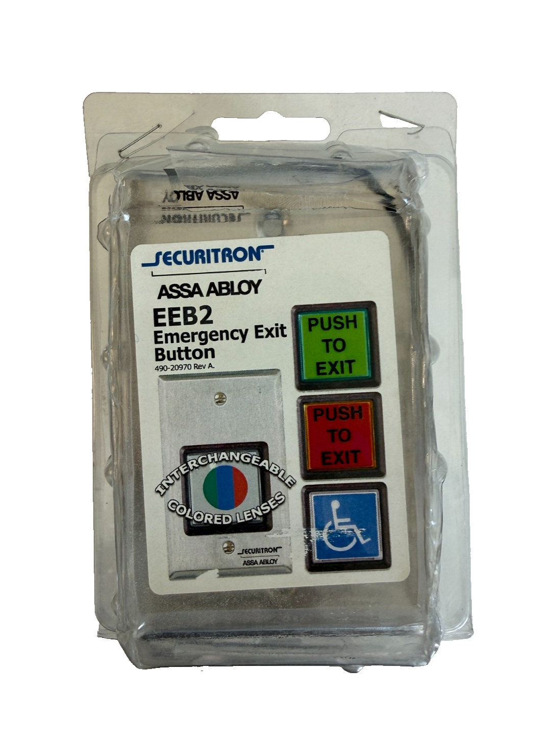 SECURITRON EEB2 Push to Exit Button,Emergency 5LAA1