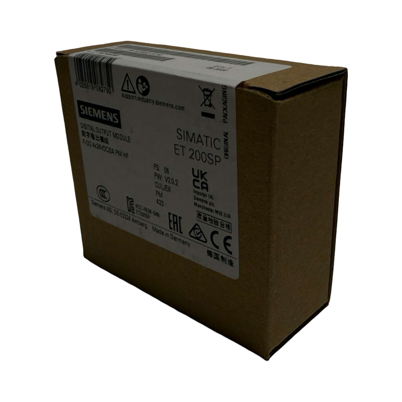 Siemens 6ES7136-6DB00-0CA0 SIMATIC ET200SP F-DQ 4x24VDC/2A PM HF New Sealed