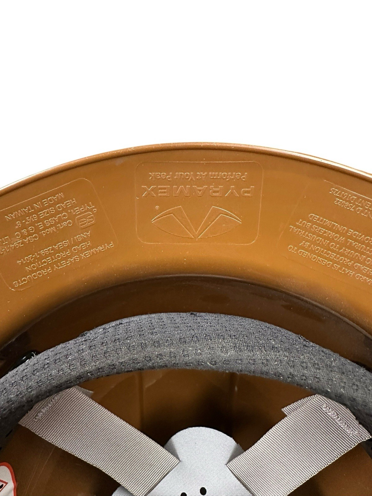 MSA Pyramex Full Brim Copper Ridgeline Protective Safety Hard Hat #200