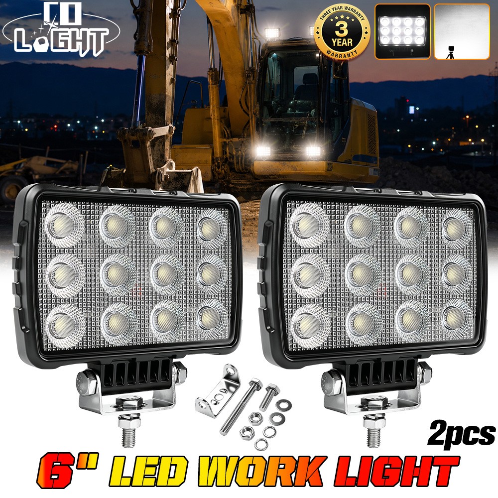 2x Powerful New 6X4 LED Work Light For Truck Flood Light 12V 24V Tractor lights