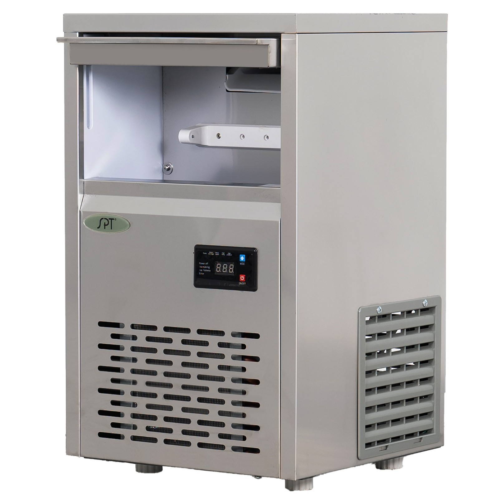 SPT SZB‑42 Automatic Flake Ice Maker, 88 lbs/day, Stainless Steel, Water Filter