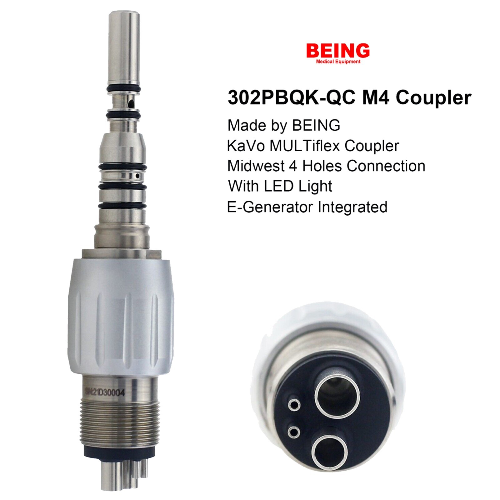 COXO Dental Small Mini Head High Speed Handpiece Fiber Optic For KaVo MULTIflex