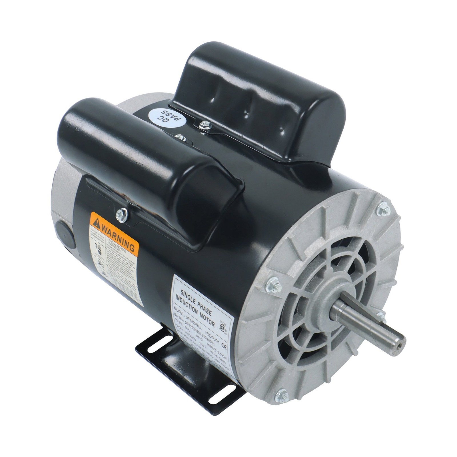 3450 RPM 3HP SPL Electric Motor Compressor Duty 56 Frame 1 Phase 115/230 Volts
