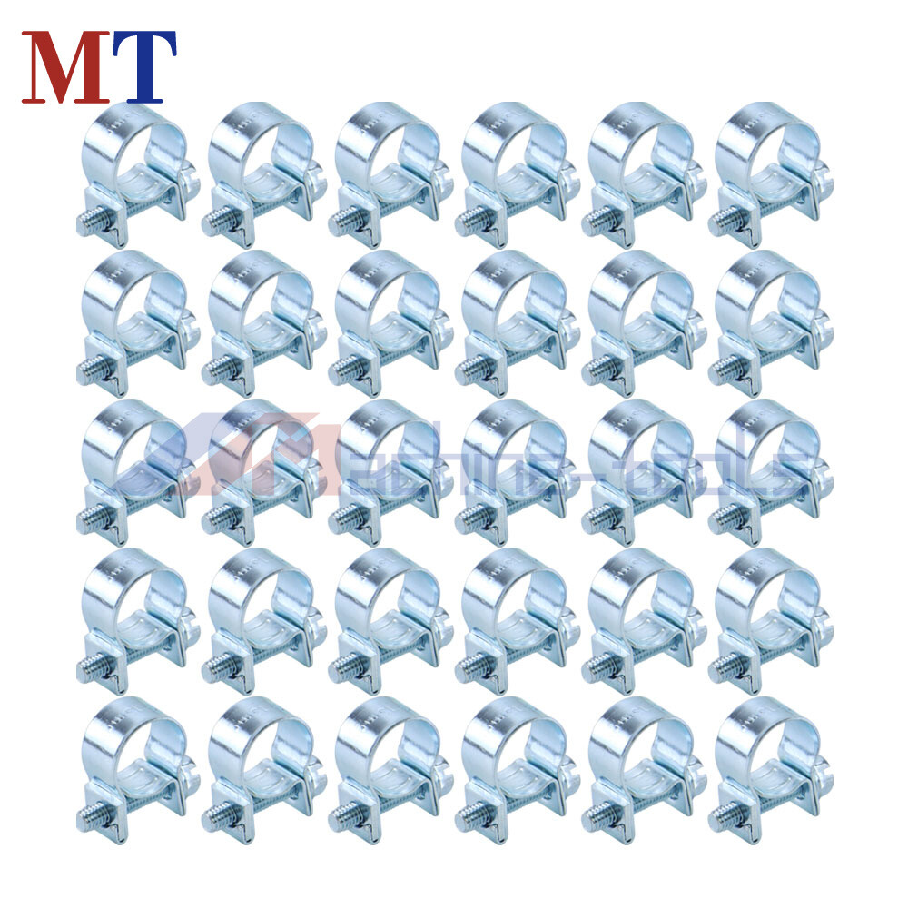 30 Pack High Quality 1/4 Inch Fuel Injection Hose Clamp Auto Fuel Clamps