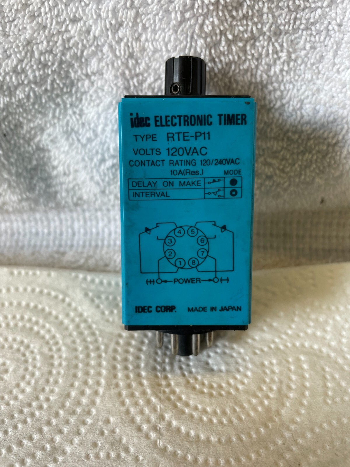 IDEC Electronic Timer Type RTE-P11 Volts 120VAC