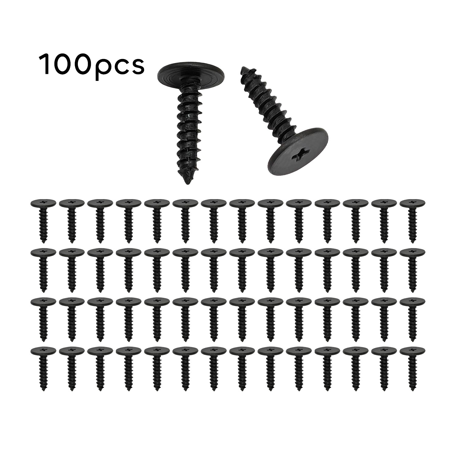 New 100Pcs Flat Head Tapping Screw for Honda Clarity Electric 2017 2018 2019
