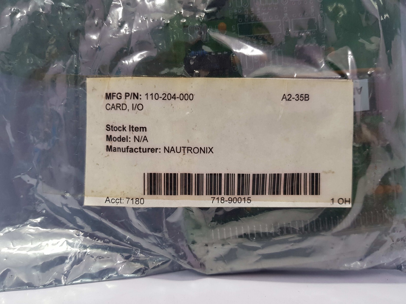 NAUTRONIX PWB 110-204-001 ANALOG AND DIGITAL I/O CARD REV 1