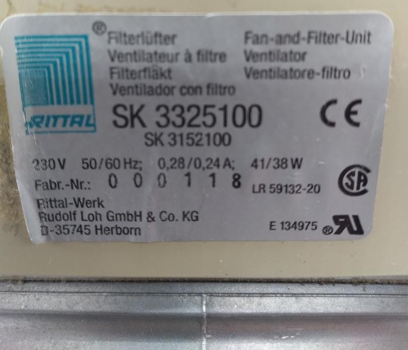 Rittal SK3325100 Case W/EBM/Papst Fan and Filter Unit