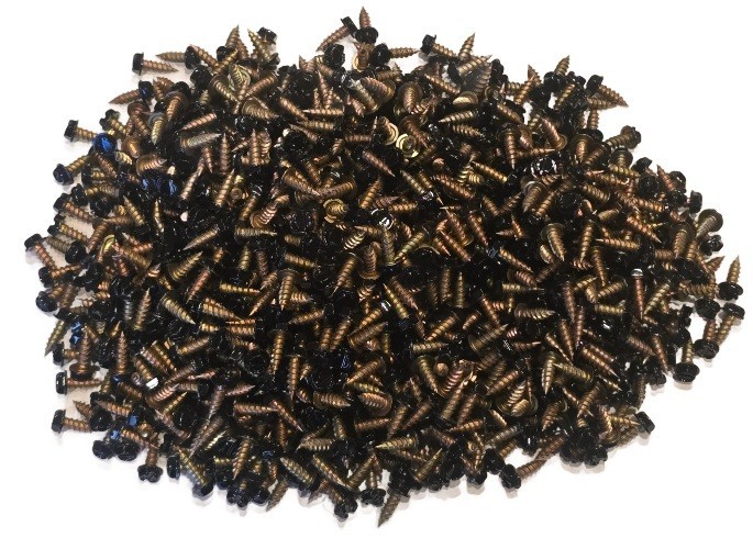 12,000 BLACK #8 x 1/2″ Rain Gutter Self Tapping Zip Screws Sheet Metal Hex Head