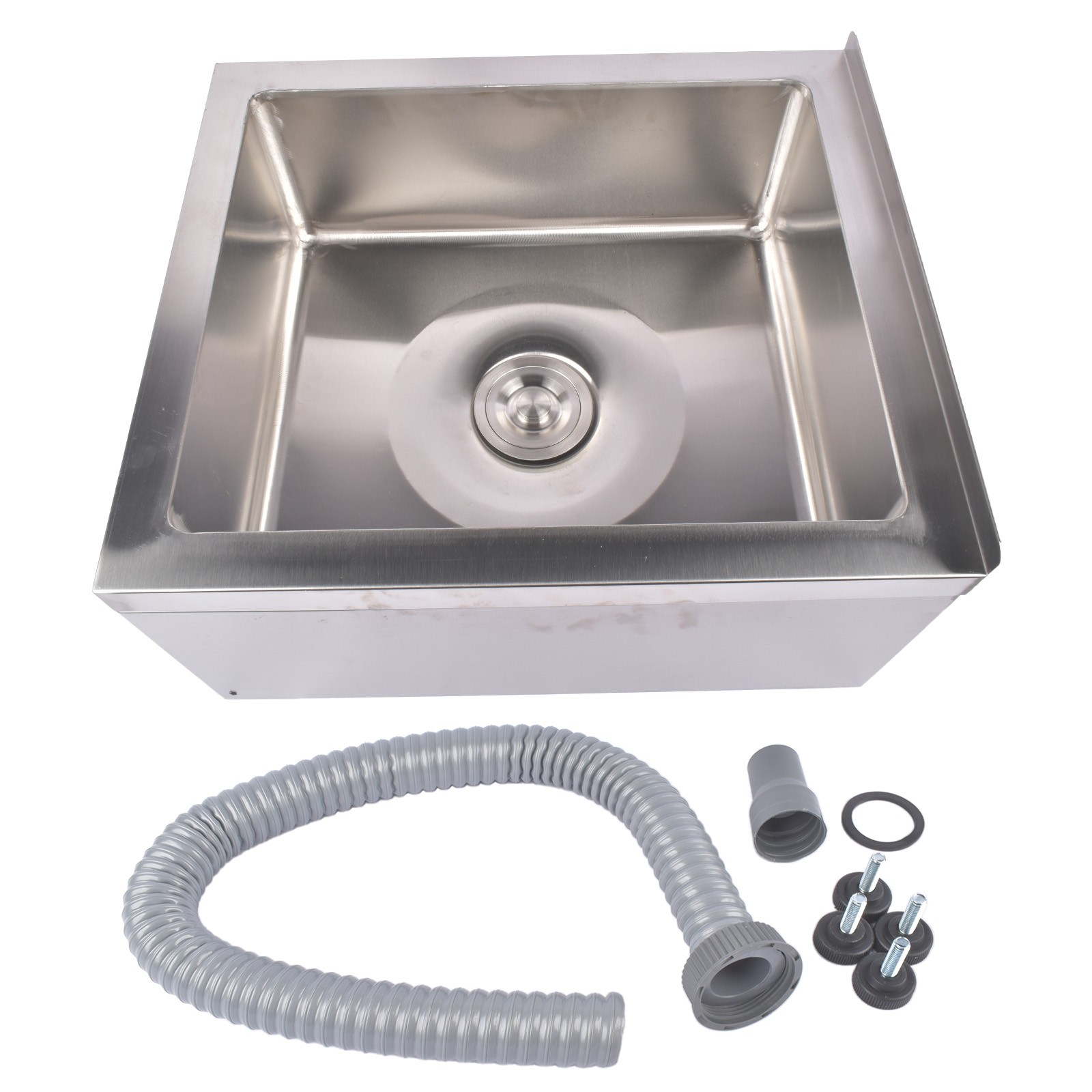 Stainless Steel Floor Mop Sink -22x19x12″ / 24x24x13″ Commercial Mop Sink Silver