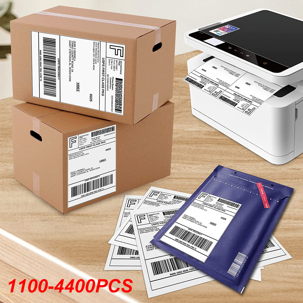 220-11000pcs 8.5 x 5.5″ Shipping Labels Half Sheets Blank Self Adhesive