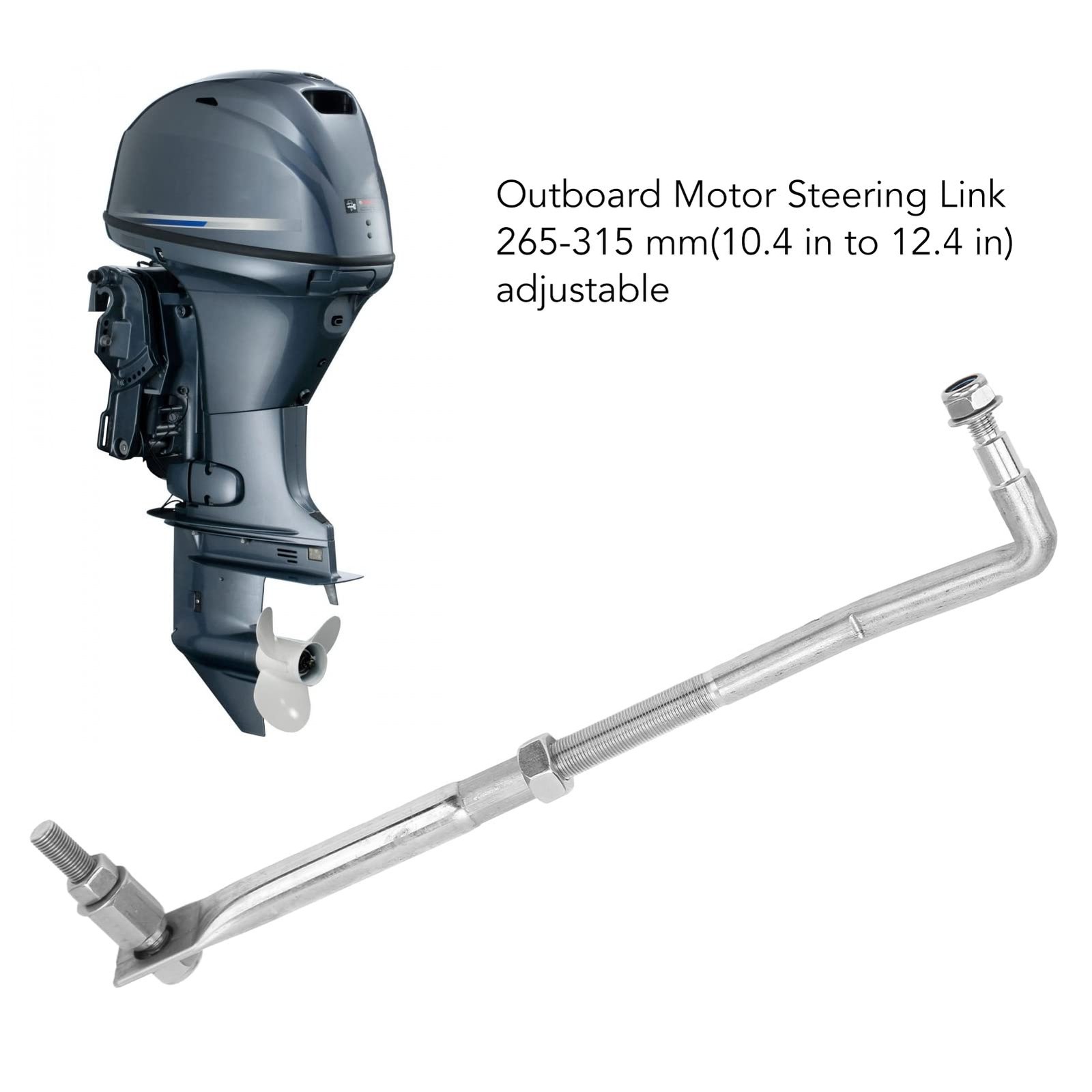 Outboard Motor Steering Link, 265‑315mm Adjustable Stainless Steel Material, …