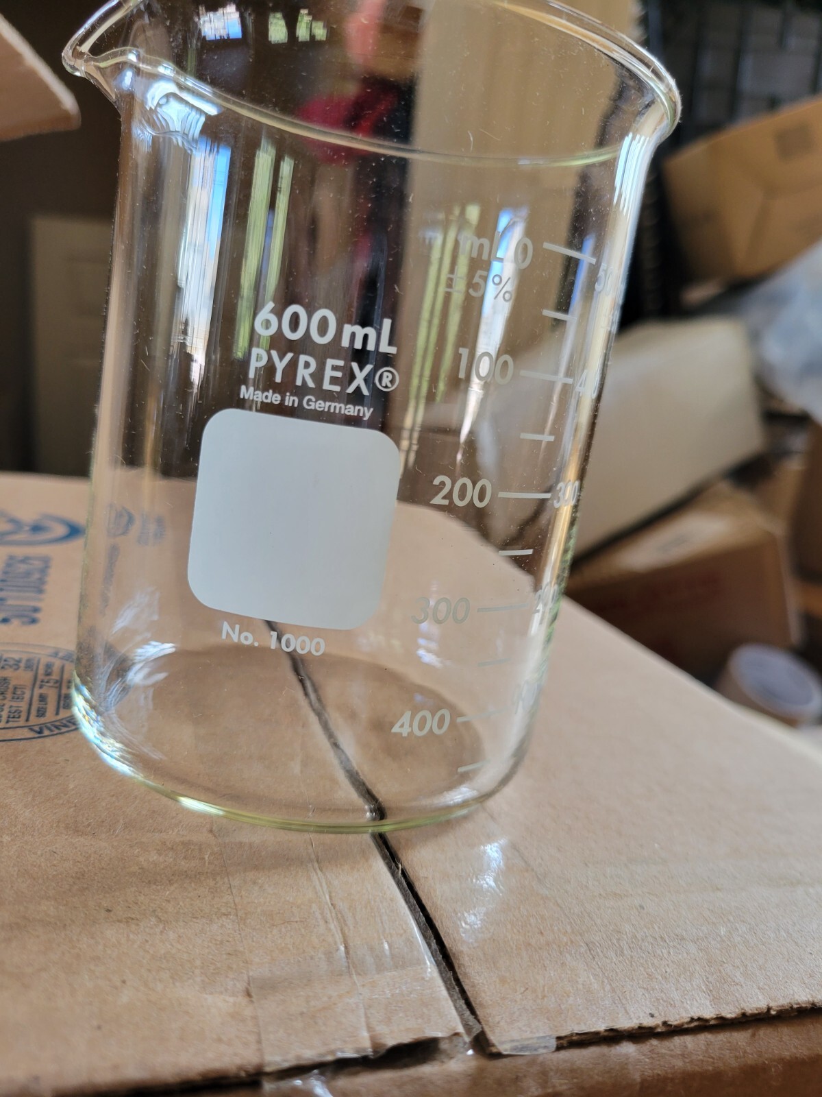 PYREX 1000-600, Griffin Low Form 600 mL Beaker, Double Scale, 6 EA /PACK