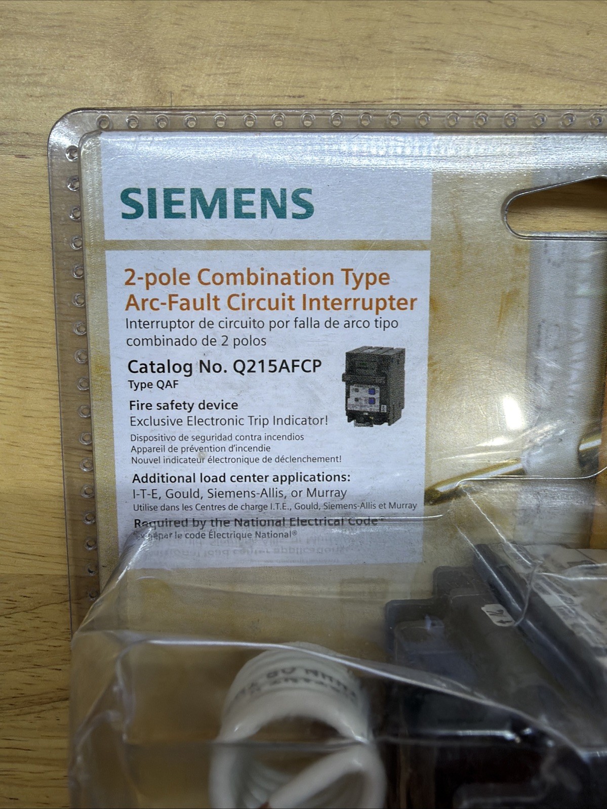 Siemens Q215AFC Q215AFCP 2 Pole 15 Amp Combination Arc Fault Circuit Breaker New