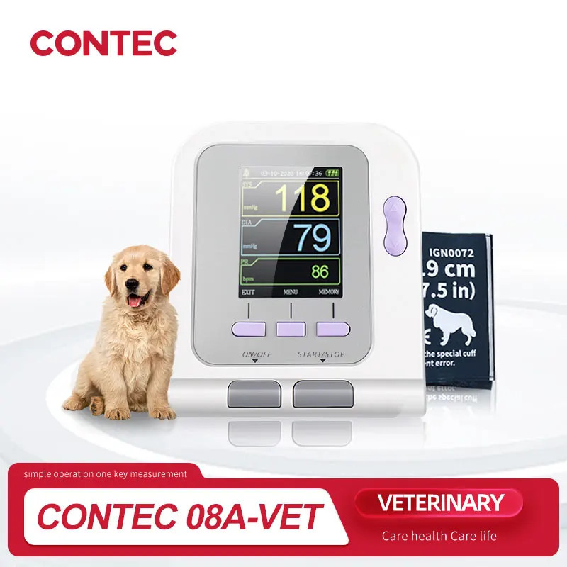 CONTEC 08A-VET Veterinary Blood Pressure Monitor with NIBP SpO2 Probe-