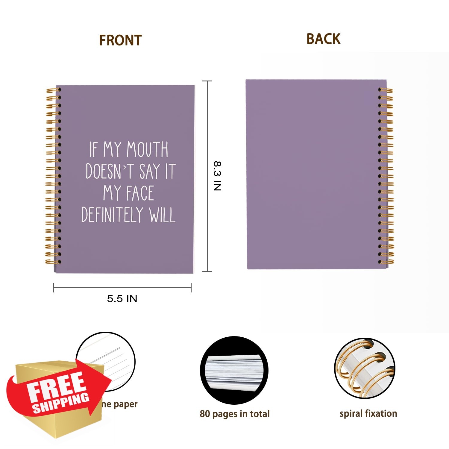 OXW If My Mouth Doesn’t Say Purple notebook
