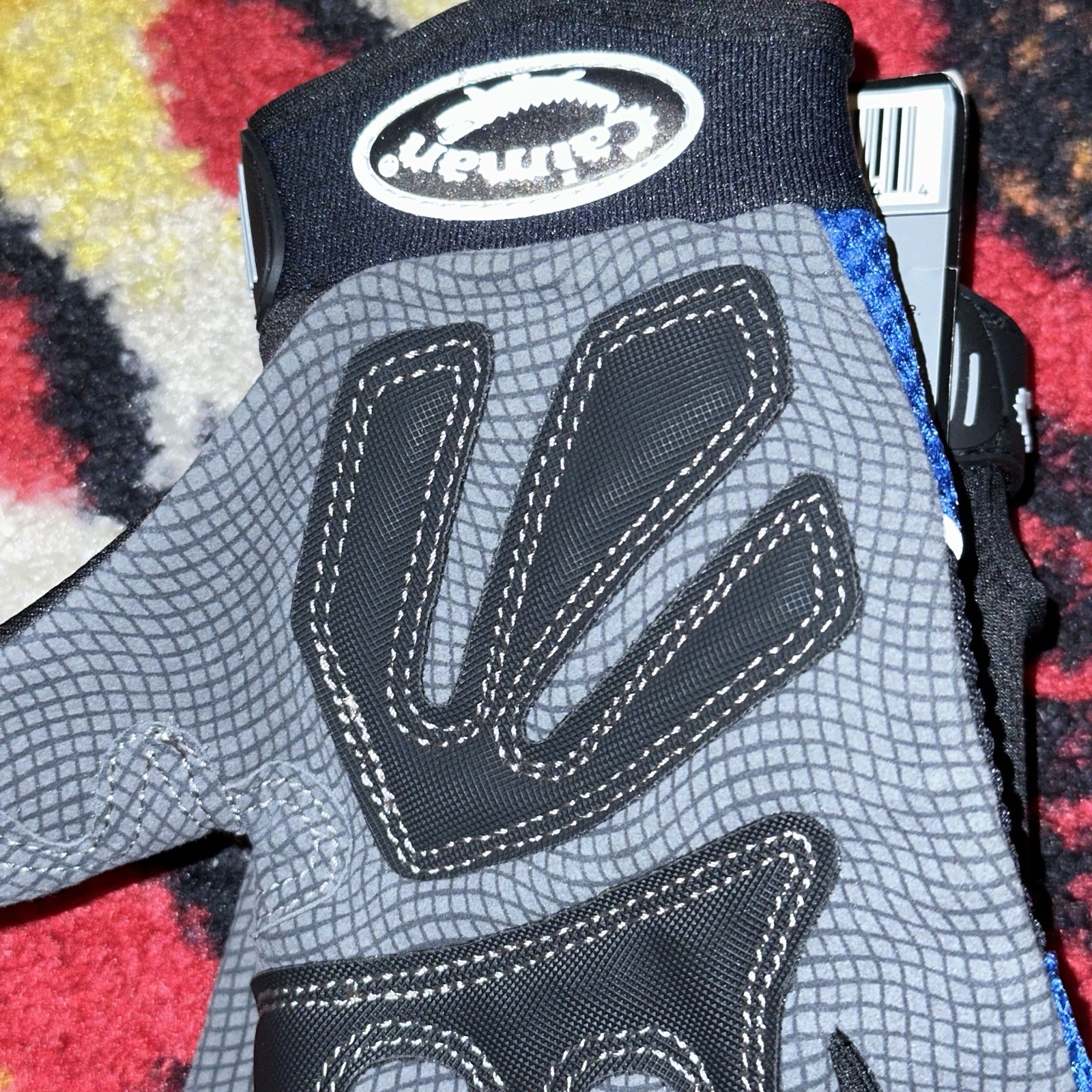 Caiman #2950-4 Synthetic Leather Padded Palm Grip Mechanics Gloves Size Medium