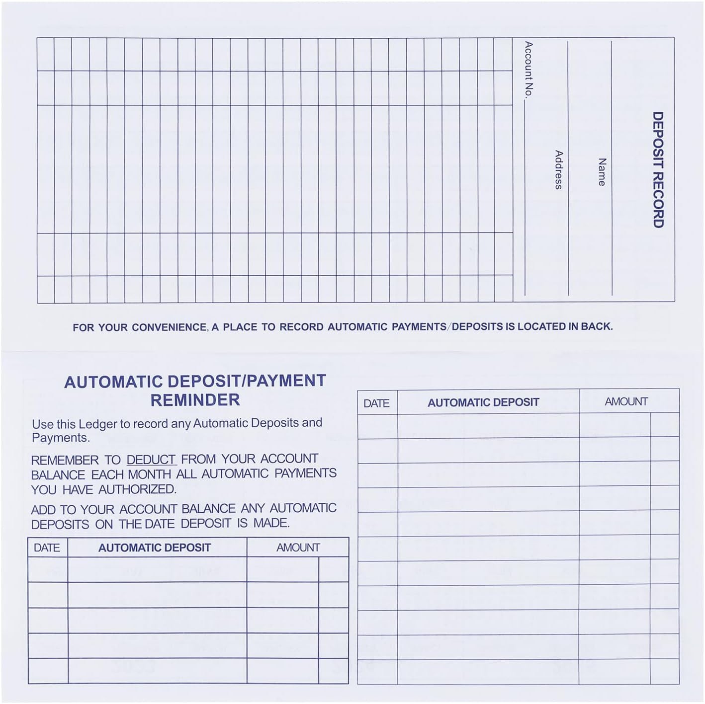20 Pack Checkbook Register, Check Registers for Personal, Blank Ledger Transa…