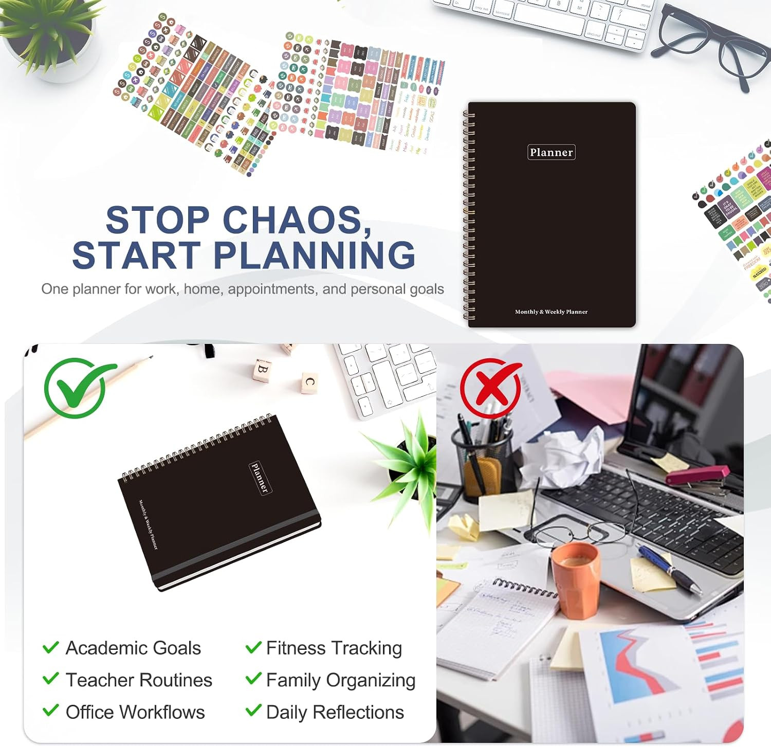 2027 Planner, Weekly and Monthly Calendar Planner Book, JAN 2027 – DEC 2027 | Le