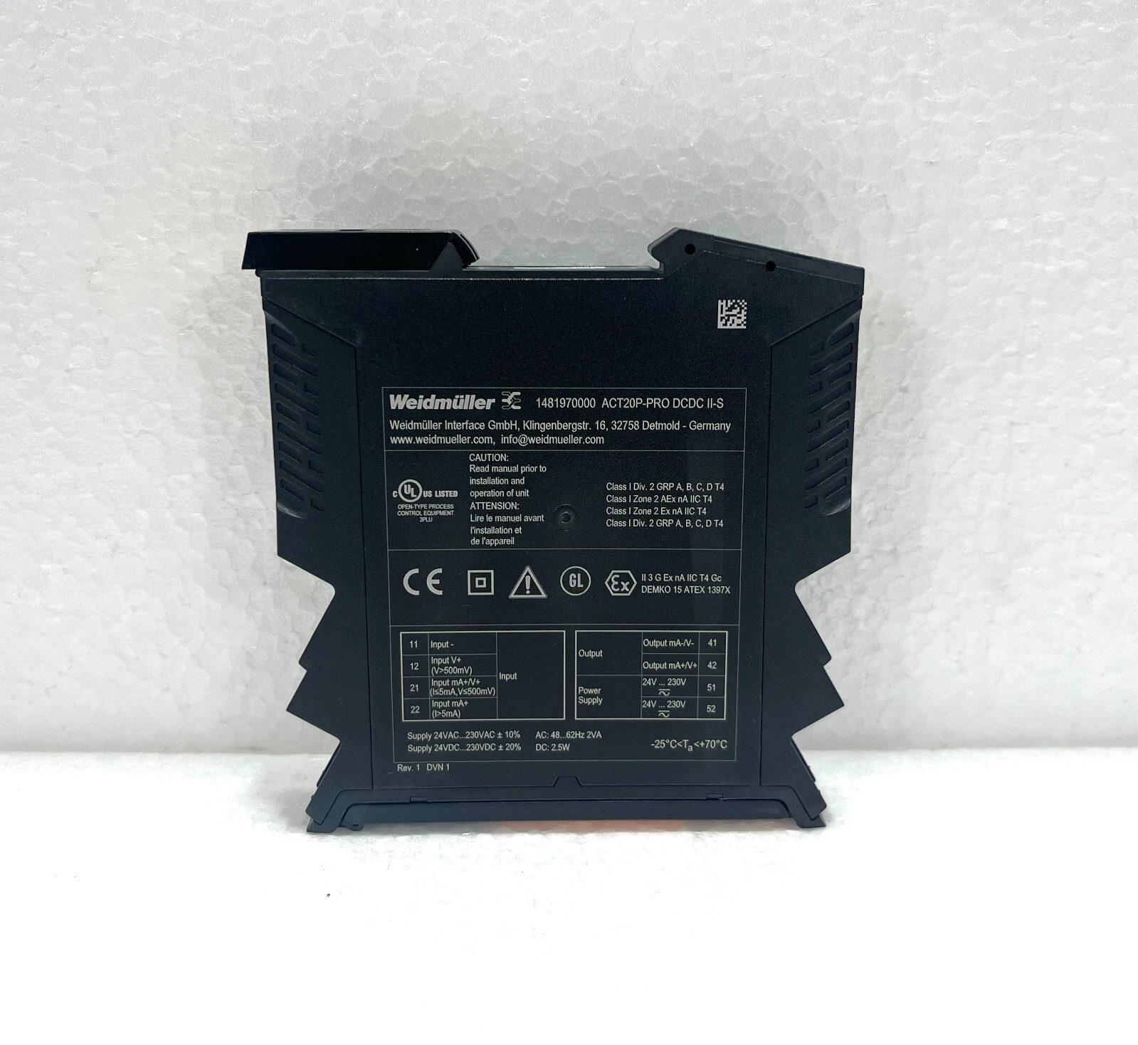 Weidmuller ACT20P-PRO DCDC II-S Signal Converter