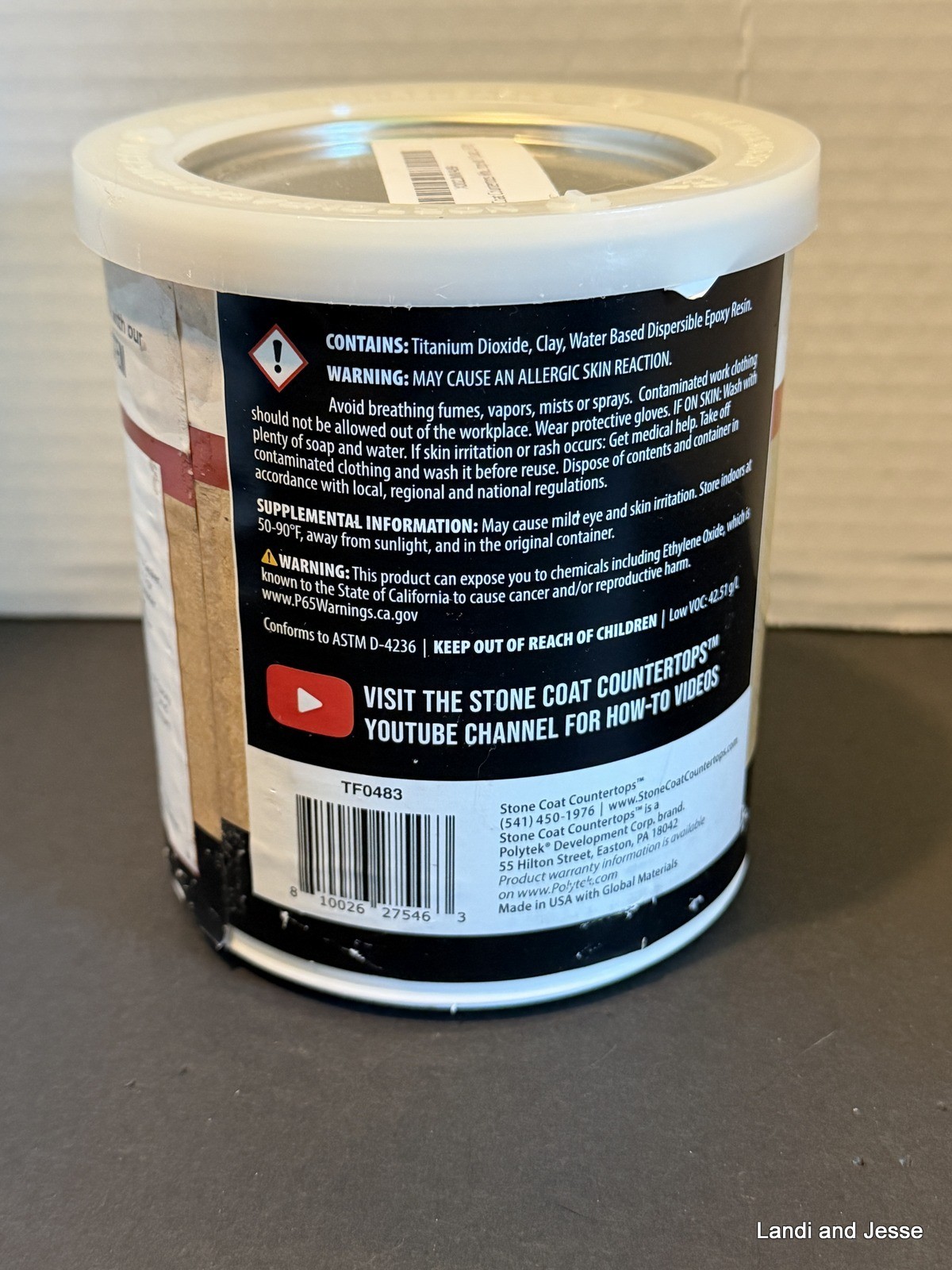 Stone Coat Countertops Epoxy Undercoat 1 Quart (32 Fl Oz White) High-Bond Epoxy