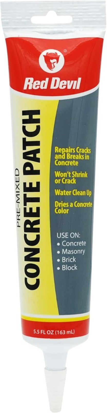 Pre-Mixed 5.5 Oz Gray Concrete Repair Patch for Permanent Indoor/Outdoor Fixes