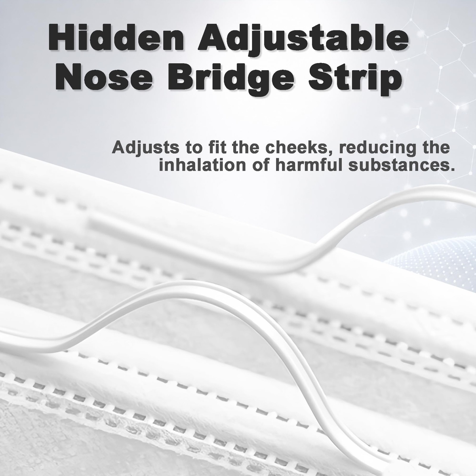 Disposable Face Masks 100 Pack, 3 Ply Breathable 1 Count (Pack of 100), White