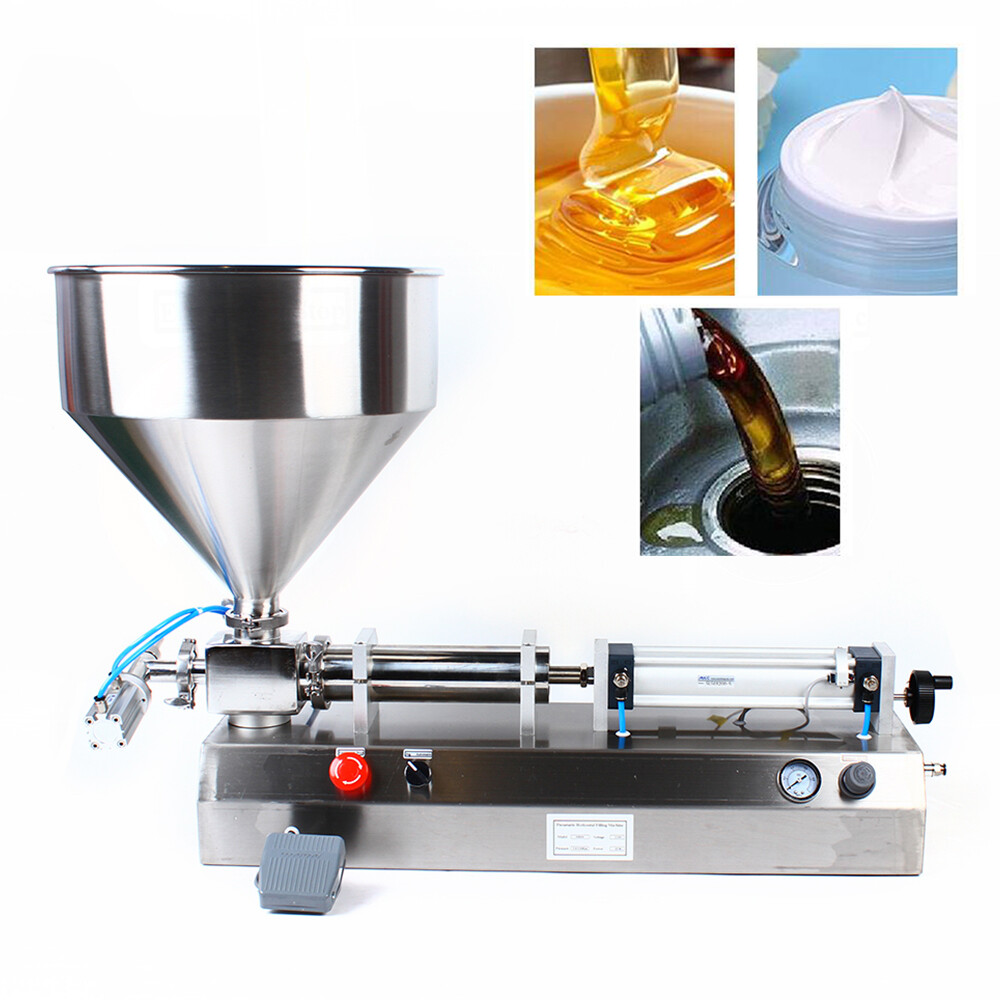 Pneumatic Liquid Filling Machine 50-500ml Semi-auto Paste Liquid Filler 110V USA