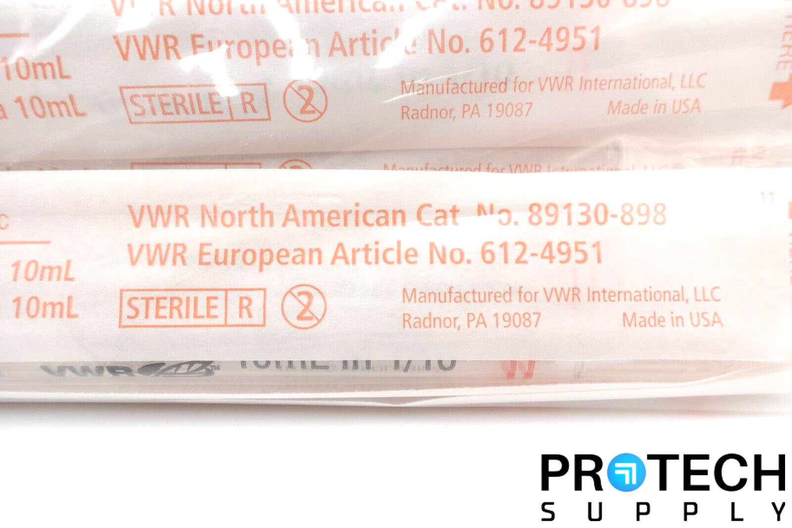 (25/Pk) VWR 89130-898 Serological Pipet 10 ml Polystyrene Total NEW