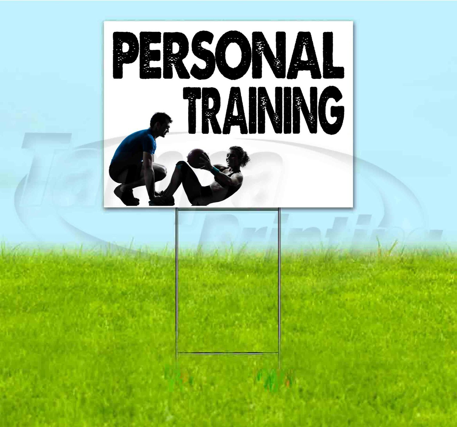PERSONAL TRAINING 18×24 Yard Sign WITH STAKE Corrugated Bandit BUSINESS FITNESS