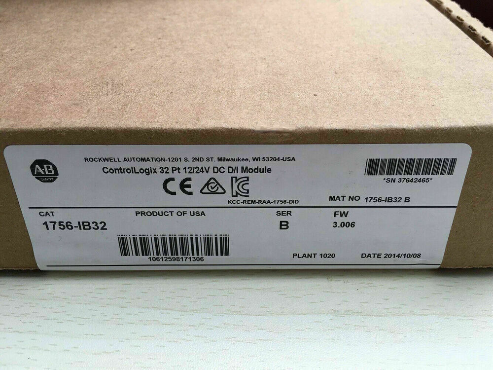 AB New Factory Sealed 1756-IB32 SER B ControlLogix 32 Pt D/I Module 1756IB32