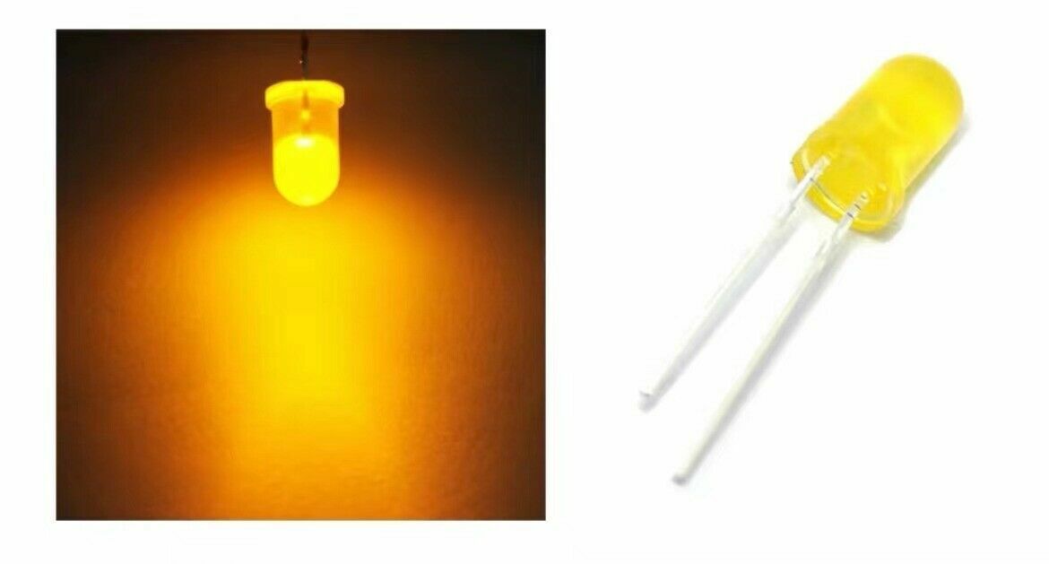 100pc 3mm 5mm LED Light Blue Red Green White Yellow Purple Orange Light DIY Kit
