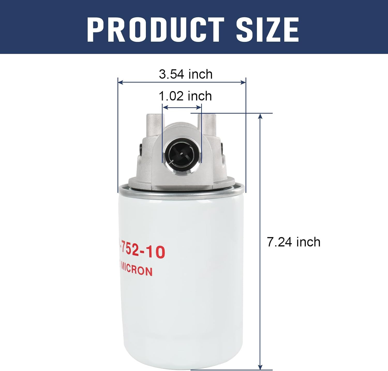10 Micron Hydraulic Oil Filter Assembly Spin-On Design Return Line Filter with I