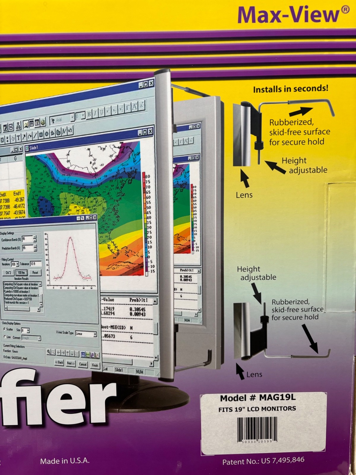Kantek Computer Screen Magnifier Fits 19 Inch LCD TV or PC Monitor NEW in Box