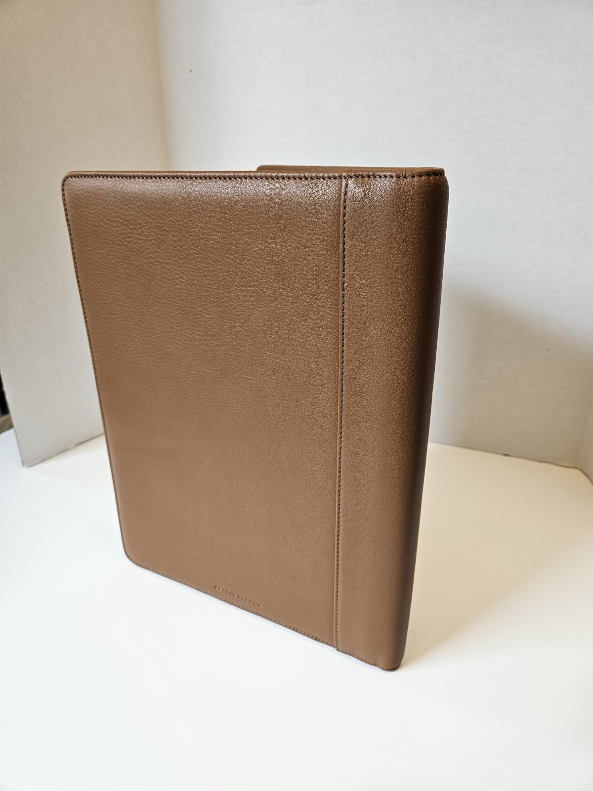 NEW LEATHEROLOGY Cognac Brown Padfolio Full Grain Leather Professional Organizer