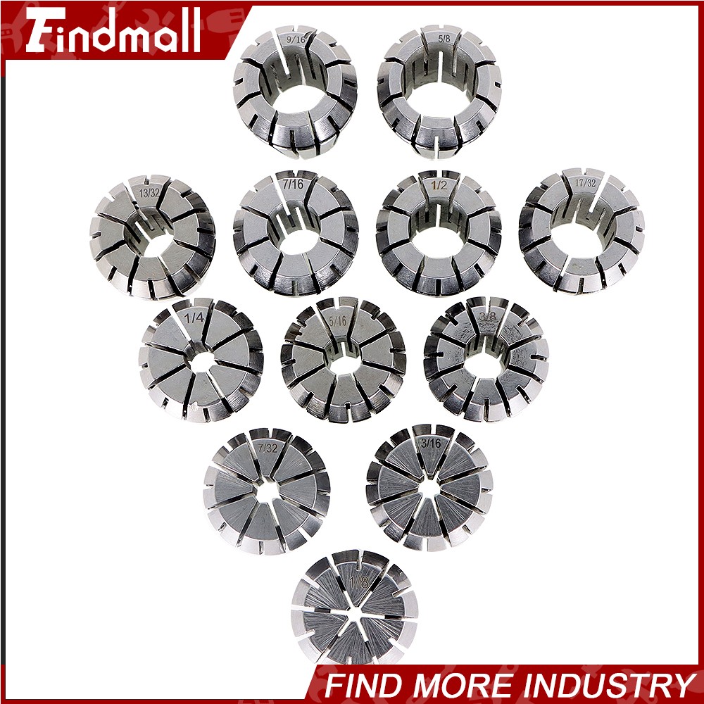 Findmall 12Pcs ER25 1/8″-5/8″ Spring Collet Set for Engraving Milling Lathe Tool