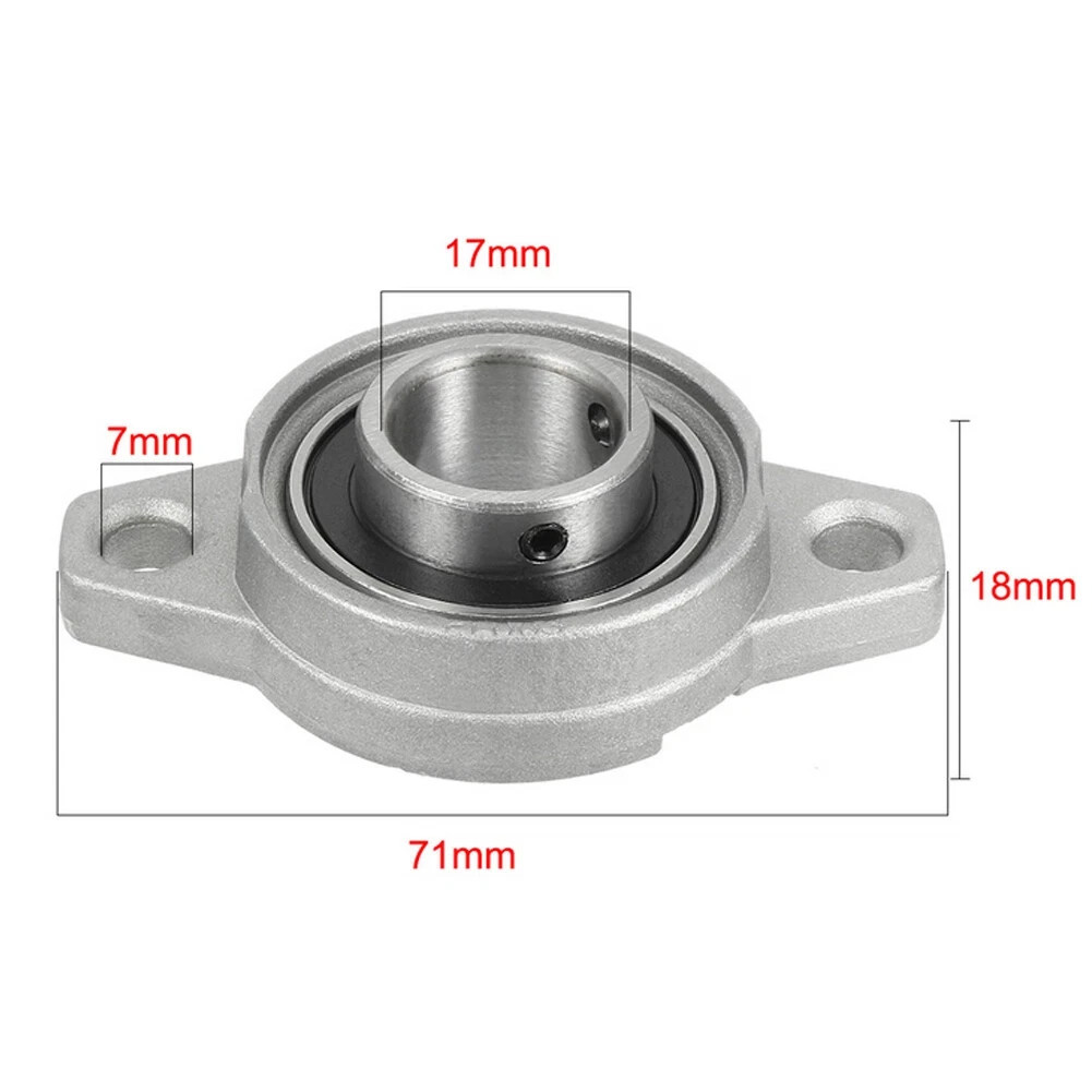 2 PCS 17mm KFL003 Pillow Block Bearing FL003 Flange Block Bearing