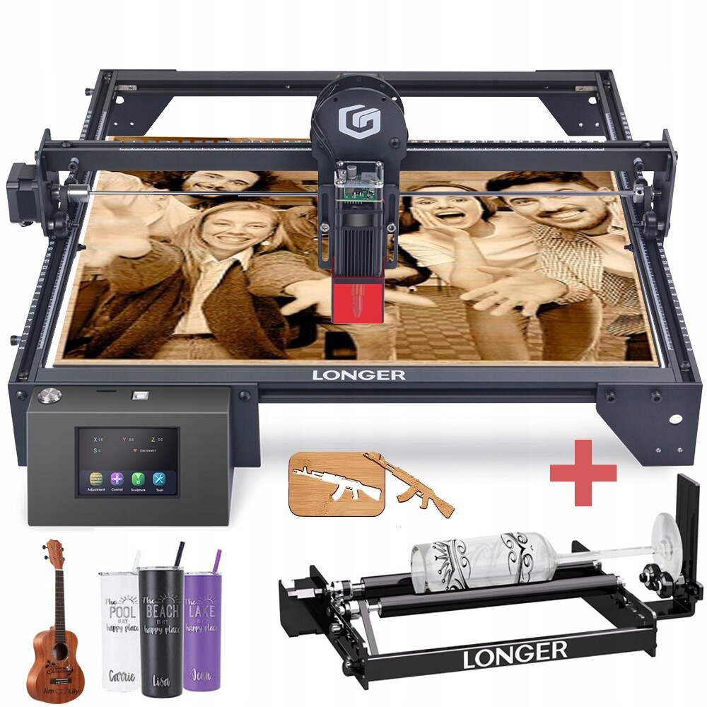 LONGER RAY5 10W W/ Roller High-Precision-Laser-Engraver and Laser Cutter Machine