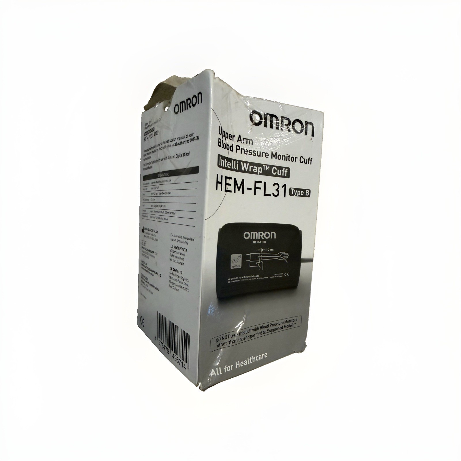Omron HEM-FL31 Type B Upper Arm Blood Pressure Cuff 22-42cm Open Box