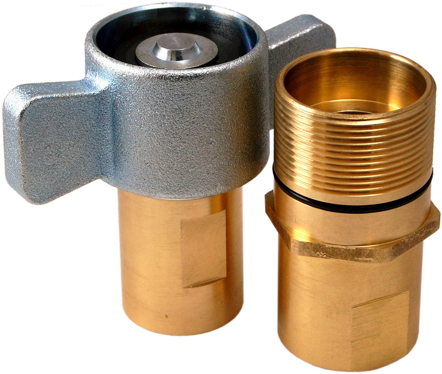 1/2″ Wet Line (Wing Nut) Set of Couplers w/ 3/8″ NPTF – Hydraulic Hose QDs 4100