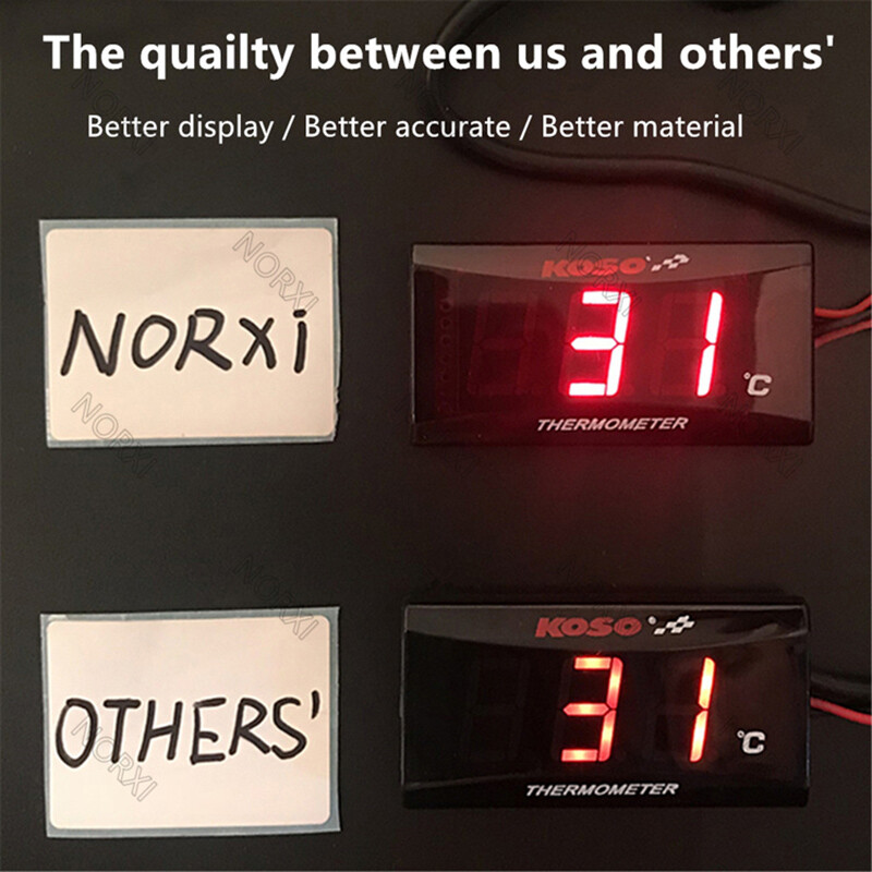 Water Temp Gauge Digital Display Temperature 0~120℃ Car Motorcycle Meter Sensor