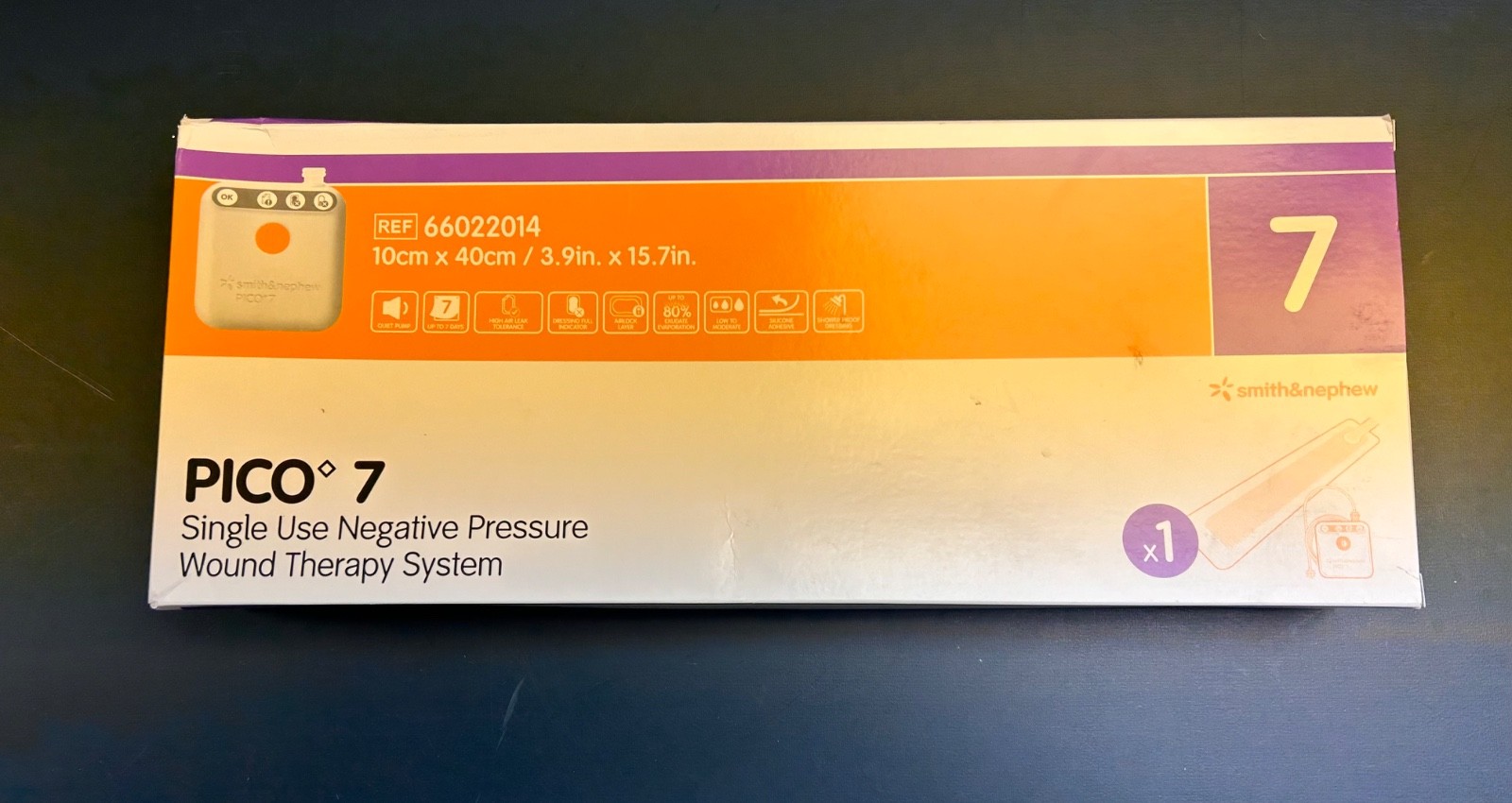 1 Box Smith & Nephew Pico 7 Wound Therapy 3.9″ x 15.7″ System 66022014