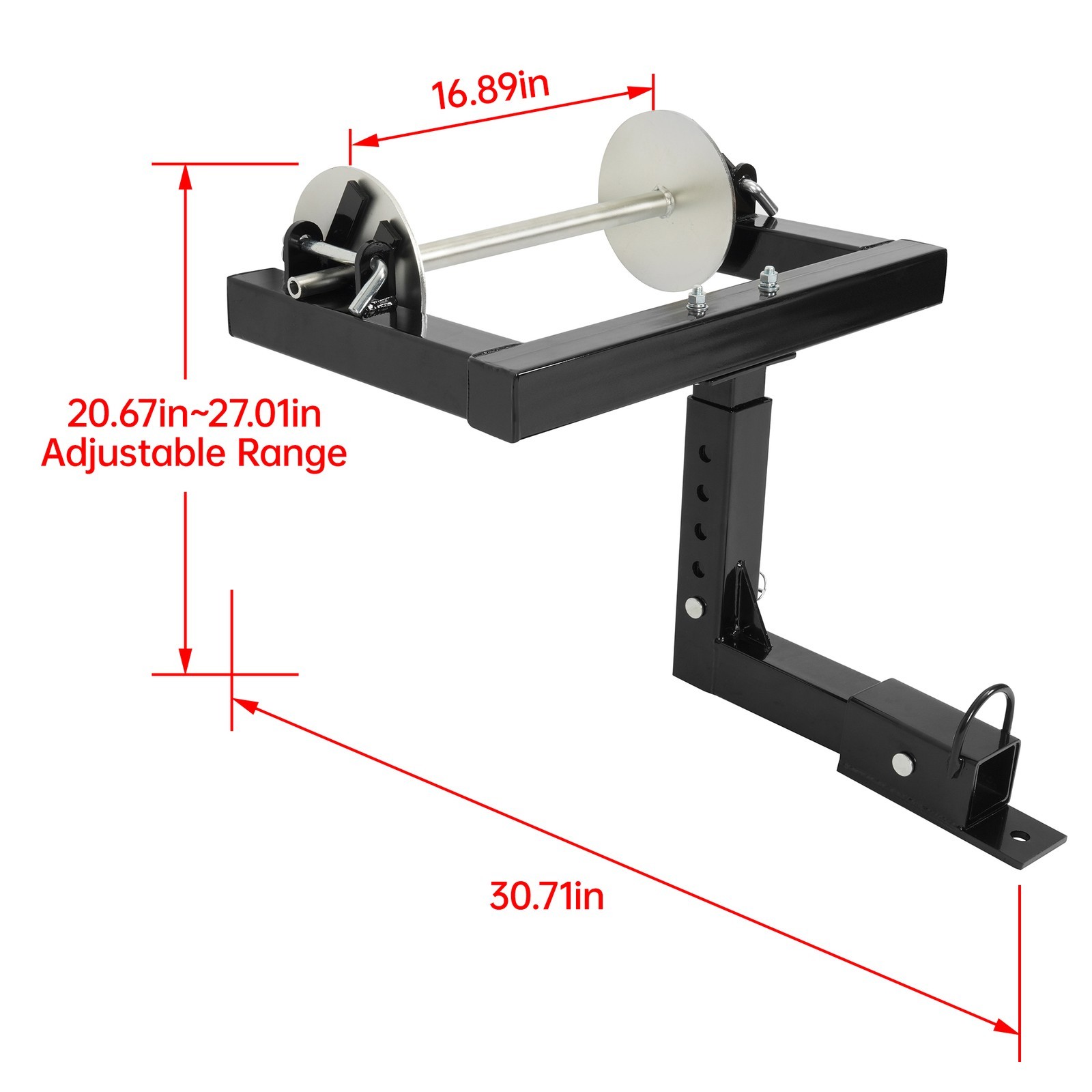 Barbed Wire Unroller Bolt-On ATV Adaptor with 2″ Receiver Hitch For Fencing