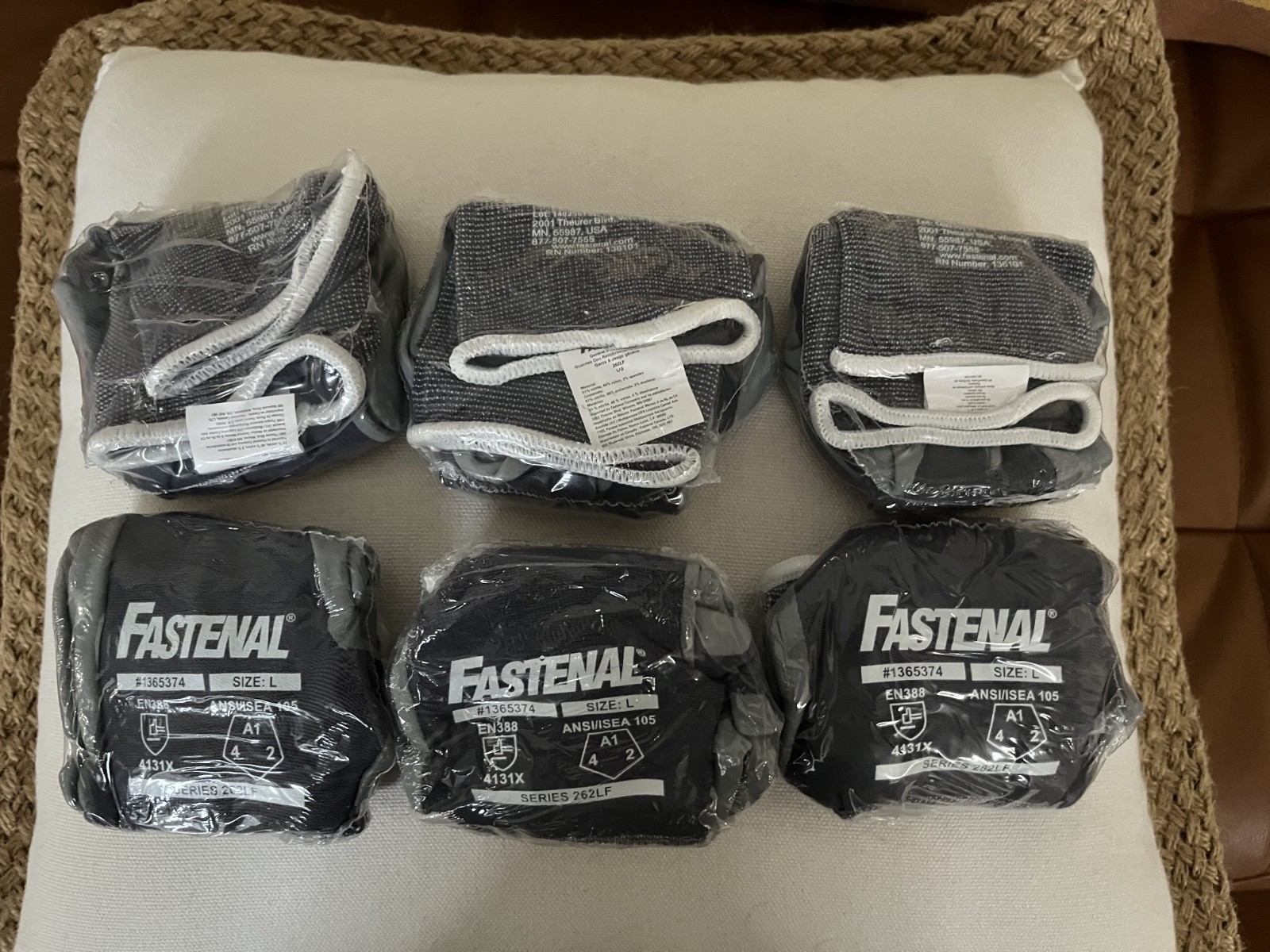 Fastenal 262LF Micro Foam Nitrile Breathable Palm Dip Glove- L (6 prs)