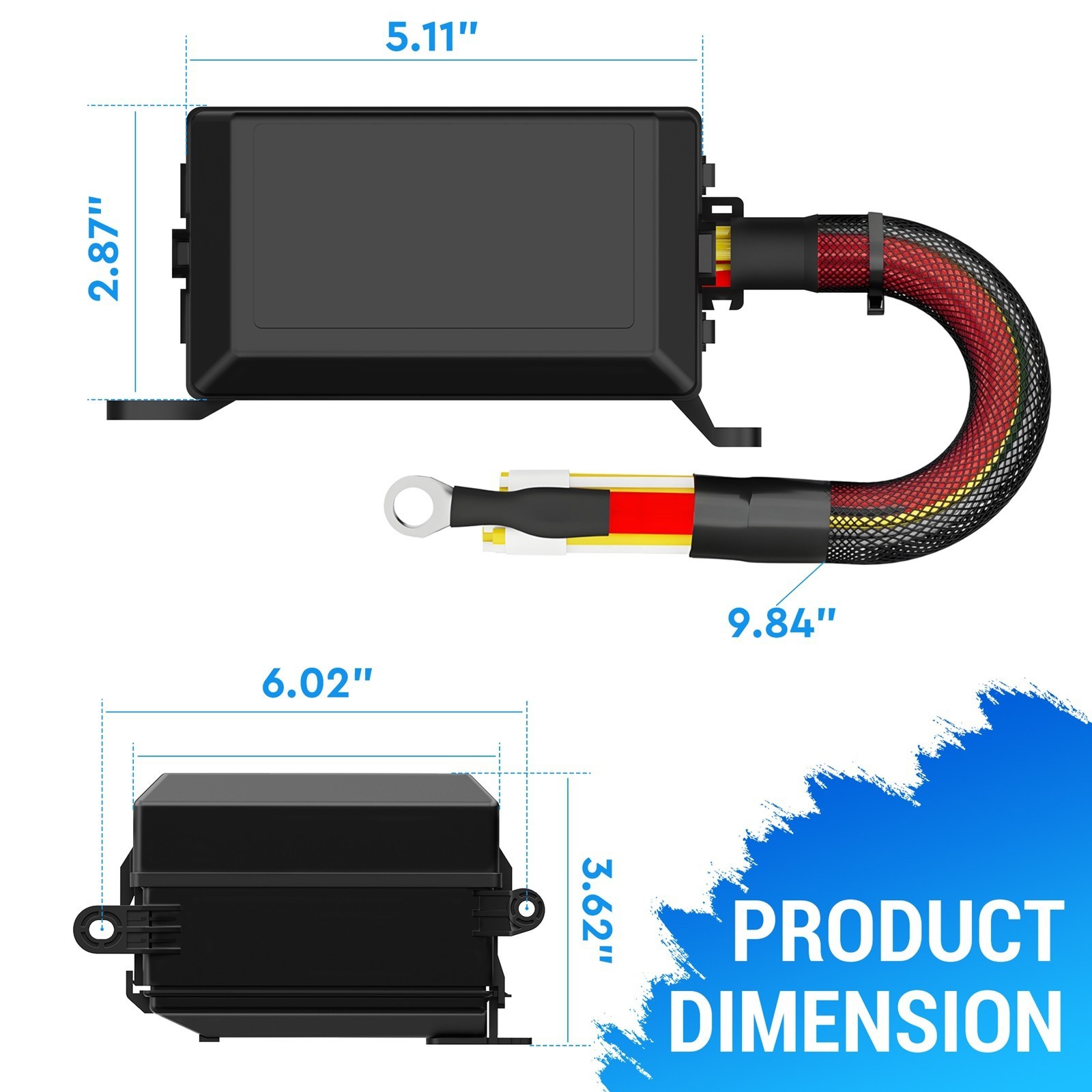 Waterproof 12V Relay Fuse Box Kit with Pre-Wired Harness for Automotive Use